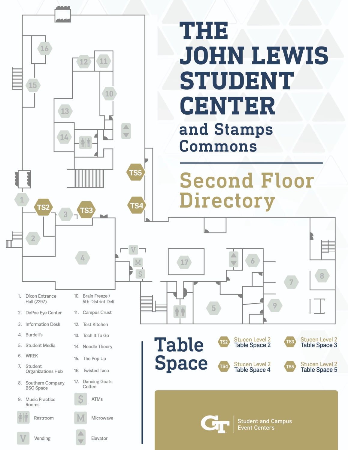 Table Spaces | Student and Campus Event Centers